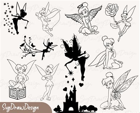 tinkerbell silhouette tattoo.